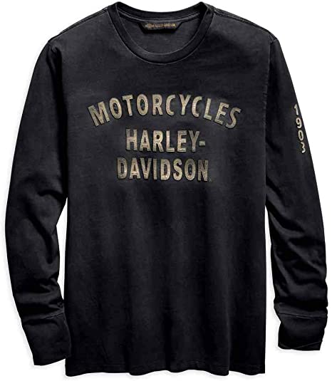 Harley-Davidson Official Mens Jersey Appliqué Slim Fit Tee Grey 
