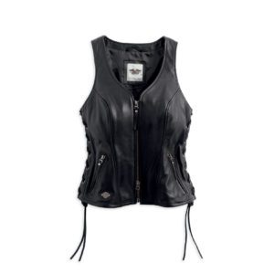 H98071 14VW Chaleco mujer de cuero Harley Davidson® Woman Avenue Leather Vest
