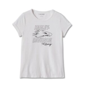 Camiseta Screamin' Eagle Burnout para mujer Blanco brillante