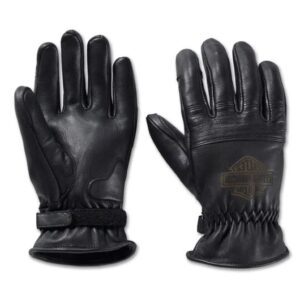 Helm Leather Work Gloves for Men Black