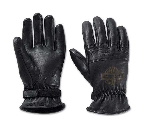 Guantes Helm Leather Work para hombre Negro