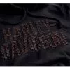 H96352-19VW Women's Studded Graphic Pullover Hoodie, Black. Harley-Davidson® 1