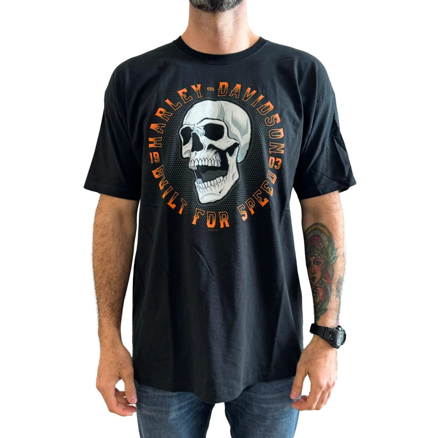 pau black skull t-shirt
